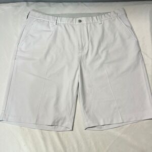 Greg Norman Preppy Golf Shorts ML75 Microlux Play Dry Gray Minimalist Size‎ 40